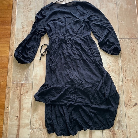 Knox Rose long sleeve tiered wrap dress, women’s size medium, black - Picture 7 of 7